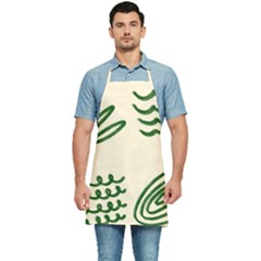 Elements Scribbles Wiggly Lines Kitchen Apron by Cemarart