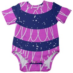 Texture Grunge Speckles Dot Baby Short Sleeve Bodysuit by Cemarart