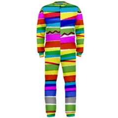 Print Ink Colorful Background Onepiece Jumpsuit (men) by Cemarart