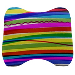 Print Ink Colorful Background Velour Head Support Cushion by Cemarart