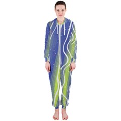 Texture Multicolour Gradient Grunge Hooded Jumpsuit (ladies) by Cemarart