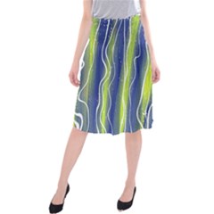 Texture Multicolour Gradient Grunge Midi Beach Skirt by Cemarart