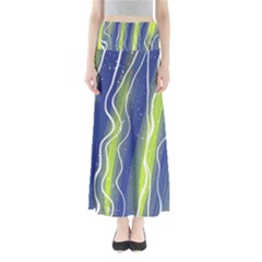 Texture Multicolour Gradient Grunge Full Length Maxi Skirt by Cemarart