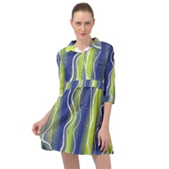 Texture Multicolour Gradient Grunge Mini Skater Shirt Dress