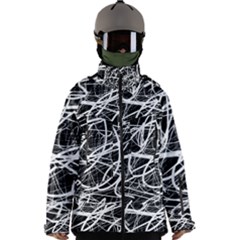 Ink Texture Colorful Blots Red Men s Zip Ski And Snowboard Waterproof Breathable Jacket by Cemarart