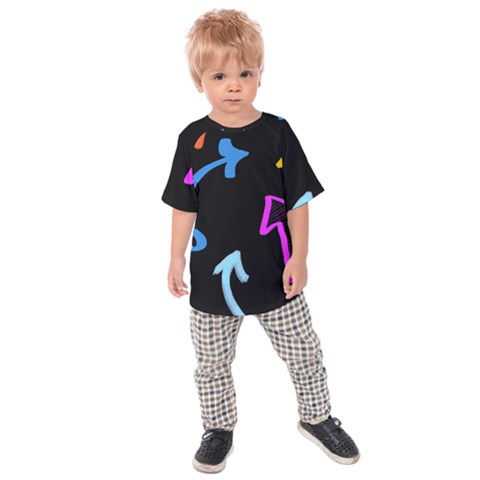 Colorful Arrows Kids Pointer Kids  Raglan T-shirt by Cemarart