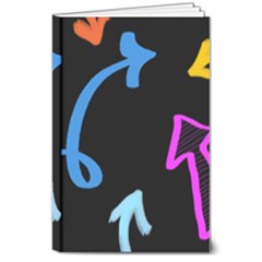 Colorful Arrows Kids Pointer 8  X 10  Hardcover Notebook by Cemarart