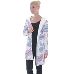 Blob Gradient Blur Scatter Longline Hooded Cardigan by Cemarart