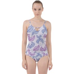 Blob Gradient Blur Scatter Cut Out Top Tankini Set by Cemarart