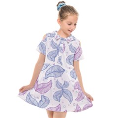 Blob Gradient Blur Scatter Kids  Short Sleeve Shirt Dress by Cemarart