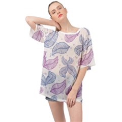 Blob Gradient Blur Scatter Oversized Chiffon Top by Cemarart