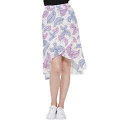 Blob Gradient Blur Scatter Frill Hi Low Chiffon Skirt by Cemarart