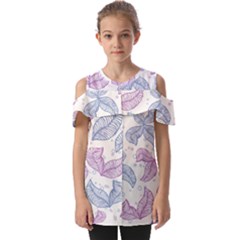 Blob Gradient Blur Scatter Fold Over Open Sleeve Top by Cemarart