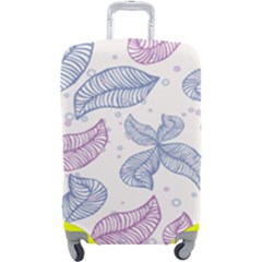 Boho Bohemian Leaves Branch Beige Luggage Cover (large)