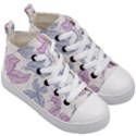 Leaves Line Art Background Kids  Mid-Top Canvas Sneakers View3