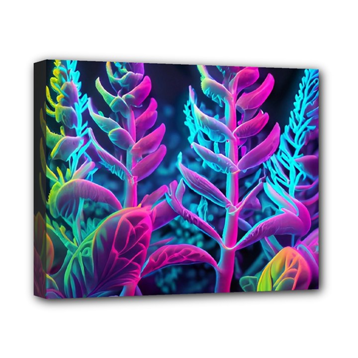 Spring Flower Neon Wallpaper Canvas 10  x 8  (Stretched)