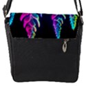 Spring Flower Neon Wallpaper Flap Closure Messenger Bag (S) View1