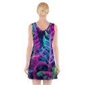 Spring Flower Neon Wallpaper V-Neck Sleeveless Dress View2