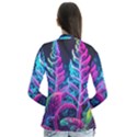 Spring Flower Neon Wallpaper Drape Collar Cardigan View2