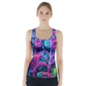 Spring Flower Neon Wallpaper Racer Back Sports Top View1