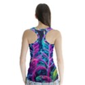 Spring Flower Neon Wallpaper Racer Back Sports Top View2