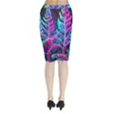 Spring Flower Neon Wallpaper Midi Wrap Pencil Skirt View2