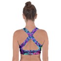 Spring Flower Neon Wallpaper Cross Back Sports Bra View2