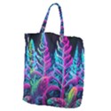 Spring Flower Neon Wallpaper Giant Grocery Tote View1