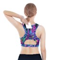 Spring Flower Neon Wallpaper Sports Bra With Pocket View2