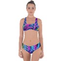 Spring Flower Neon Wallpaper Criss Cross Bikini Set View1