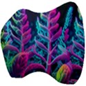 Spring Flower Neon Wallpaper Velour Head Support Cushion View4