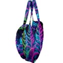 Spring Flower Neon Wallpaper Giant Heart Shaped Tote View4