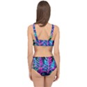 Spring Flower Neon Wallpaper Cage Up Bikini Set View2