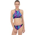 Spring Flower Neon Wallpaper Halter Bikini Set View1