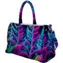 Spring Flower Neon Wallpaper Duffel Travel Bag View1