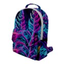 Spring Flower Neon Wallpaper Flap Pocket Backpack (Large) View1