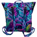 Spring Flower Neon Wallpaper Buckle Up Backpack View3