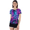 Spring Flower Neon Wallpaper Back Cut Out Sport T-Shirt View1