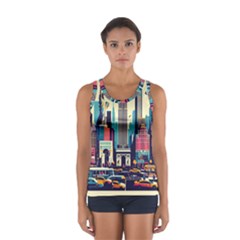 Skyscrapers City Usa Sport Tank Top  by Cemarart