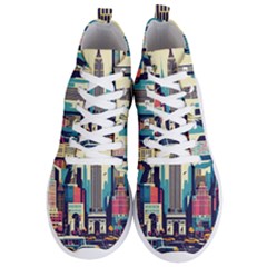 Skyscrapers City Usa Men s Lightweight High Top Sneakers by Cemarart