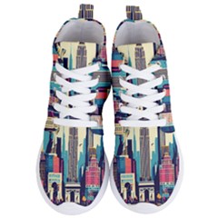 Skyscrapers City Usa Women s Lightweight High Top Sneakers by Cemarart