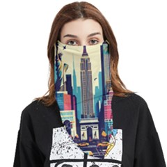 Skyscrapers City Usa Face Covering Bandana (triangle) by Cemarart