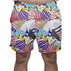 Digital Paper Scrapbooking Abstract Men s Shorts by Cemarart