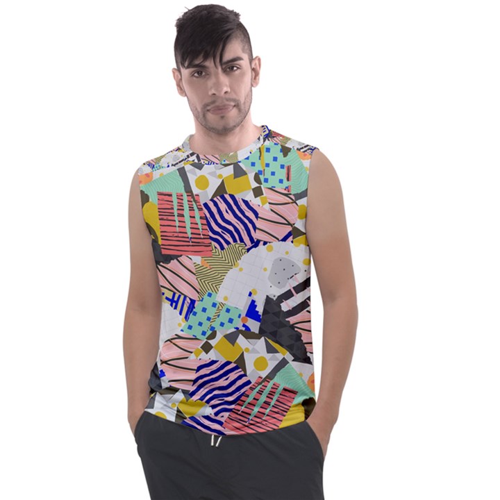 Digital Paper Scrapbooking Abstract Men s Regular Tank Top