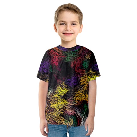 Eiffel Tower Pattern Wallpaper Kids  Sport Mesh T-shirt by Cemarart