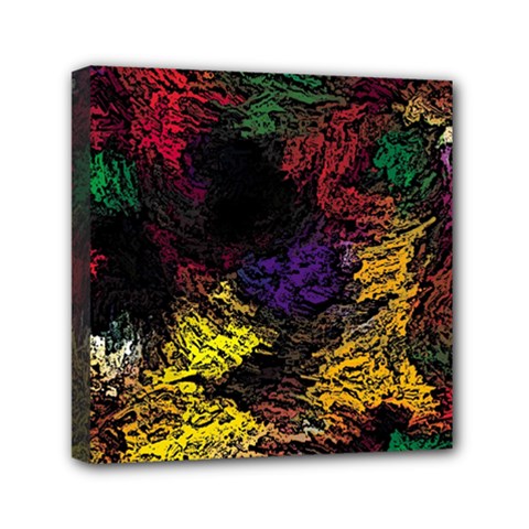 Abstract Painting Colorful Mini Canvas 6  X 6  (stretched) by Cemarart