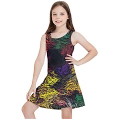 Floral Patter Flowers Floral Drawing Kids  Lightweight Sleeveless Dress by Cemarart