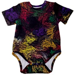 Eiffel Tower Pattern Wallpaper Baby Short Sleeve Bodysuit by Cemarart