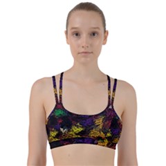 Abstract Painting Colorful Line Them Up Sports Bra by Cemarart