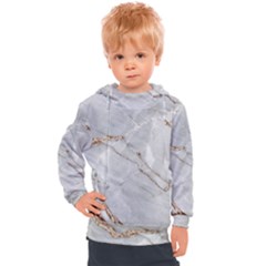 Gray Light Marble Stone Texture Background Kids  Hooded Pullover by Cemarart